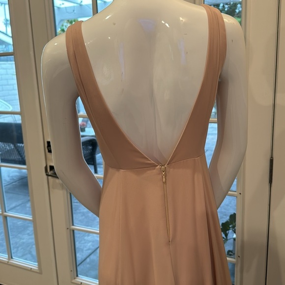 Show Me Your Mumu Jenn Dusty Blush Crisp Maxi Dress Size Small - Picture 8 of 16